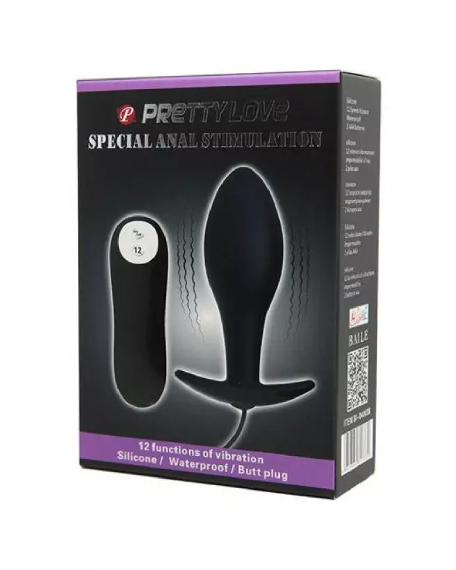 Plug vibrant Pretty Love avec télécommande pour stimulation anale-2
