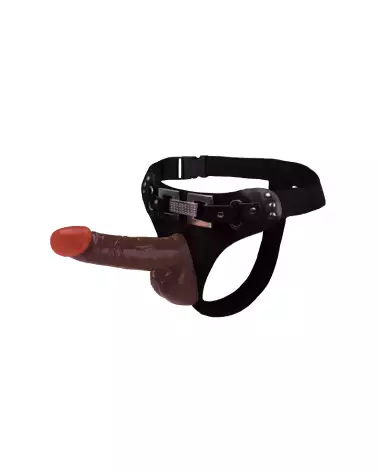 Strap On Passionate Noir 18,2 cm par Baile - Gode Ceinture réaliste pour plaisir partagé-3