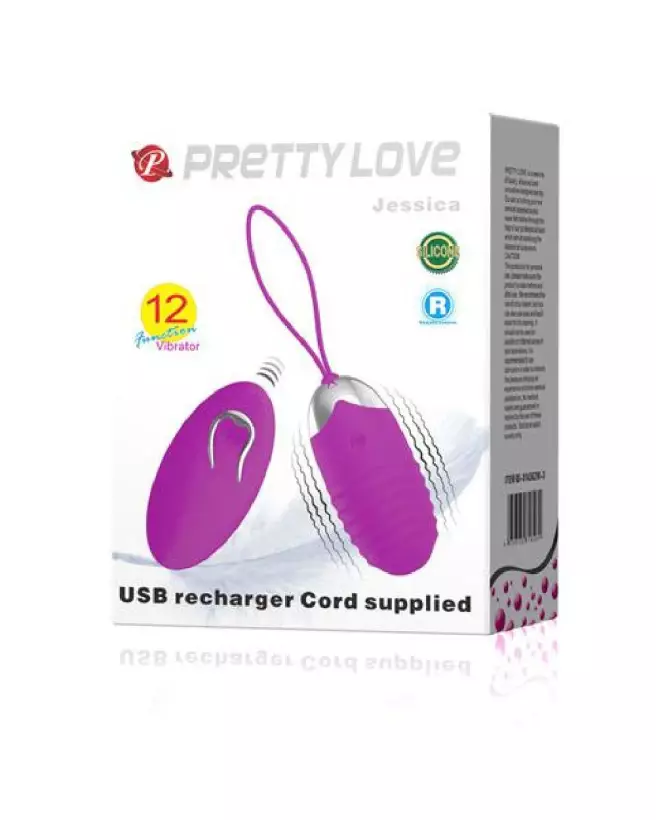 Oeuf vibrant télécommandé Pretty Love Jessica pour plaisir discret-2