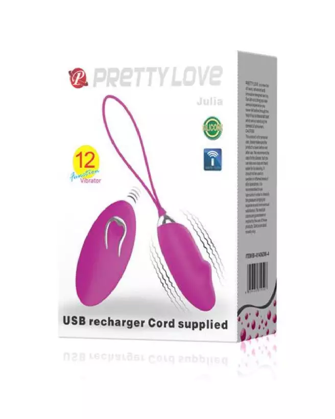Image du Pretty Love Julia, œuf vibrant télécommandé en silicone doux-2