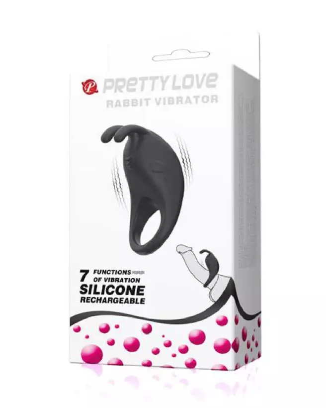 Pretty Love Rabbit Vibrator, Cockring Vibrant pour Plaisir à Deux-2