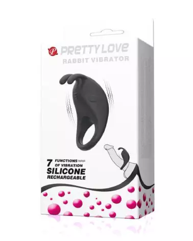 Pretty Love Rabbit Vibrator, Cockring Vibrant pour Plaisir à Deux-2