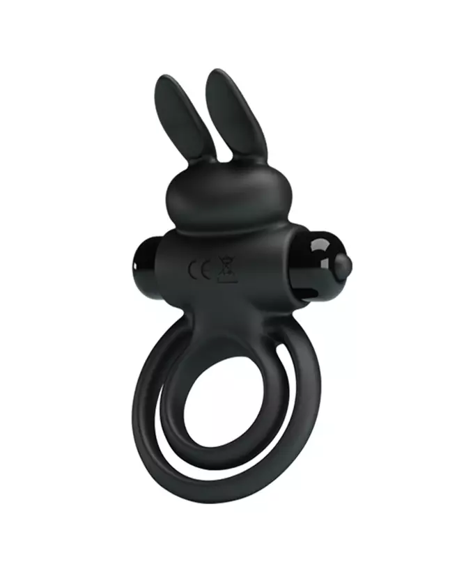 DOUBLE RING VIBRANT III RABBIT de Pretty Love, Cockring vibrant avec stimulateur clitoridien-1