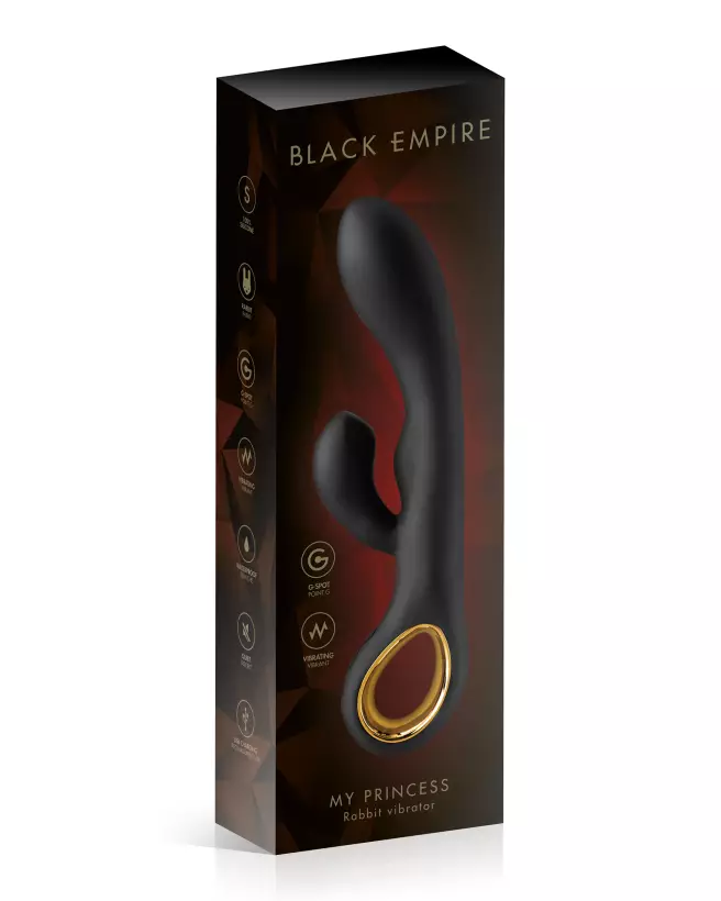 Image du Vibro My Princess Black Empire, vibrateur rabbit de luxe Black Empire-2