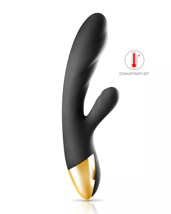 VIBRO HEAT MY QUEEN 2 BLACK EMPIRE, sextoy de luxe ergonomique et chauffant pour plaisir maximal-1