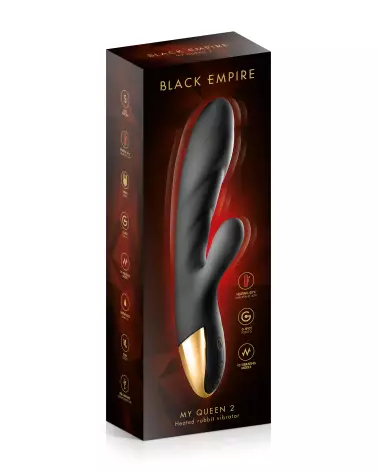 VIBRO HEAT MY QUEEN 2 BLACK EMPIRE, sextoy de luxe ergonomique et chauffant pour plaisir maximal-2