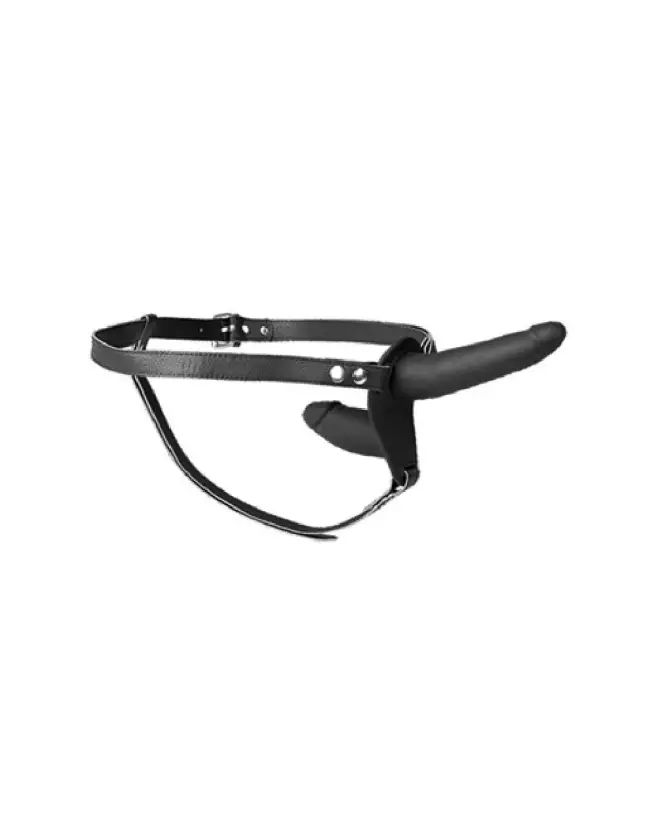 Image du Double Strap-On Black par Fetish Tentation, gode ceinture pour couples-5