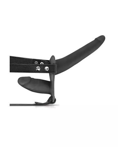 Image du Double Strap-On Black par Fetish Tentation, gode ceinture pour couples-6