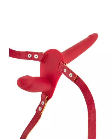 Double Strap-On Red de Fetish Tentation pour couples, gode ceinture ajustable-3