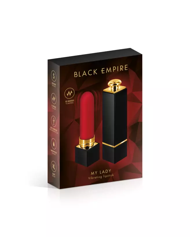 Stimulateur clitoridien Lipstick MyLady Black Empire USB, design discret et élégant-2
