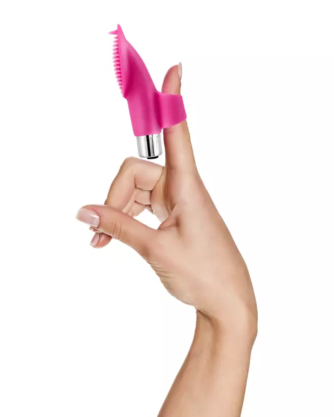 YOBA GLEE FINGER VIBRATOR USB en action, stimulateur de doigts rechargeable-4