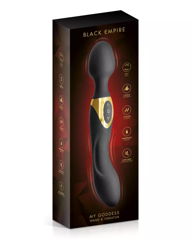 Wand Vibro My Goddess Black EMP par BLACK EMPIRE pour massage intense et plaisir-2