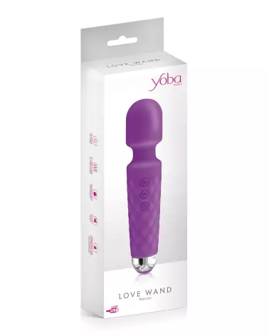 Wand Vibrant USB Violet YOBA - Massage Intensif et Portable-2