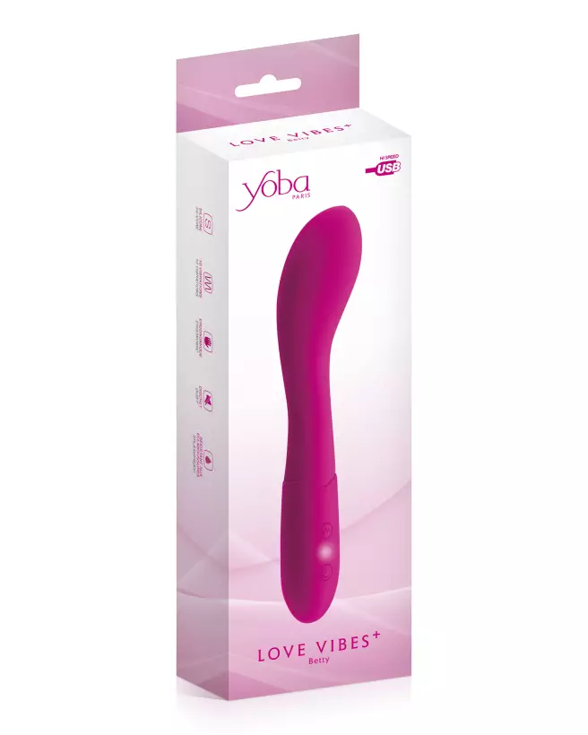 Image du vibromasseur YOBA BETTY G-Spot USB, rechargeable, étanche, conçu pour la stimulation du point G.-2