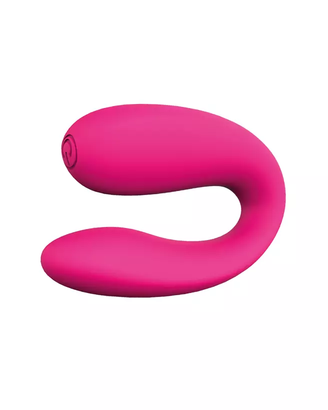 Image du stimulateur de couple My First en silicone médical, couleur rose, avec piles incluses-1
