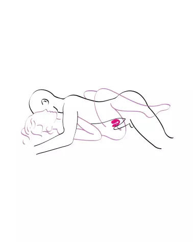 Image du stimulateur de couple My First en silicone médical, couleur rose, avec piles incluses-3