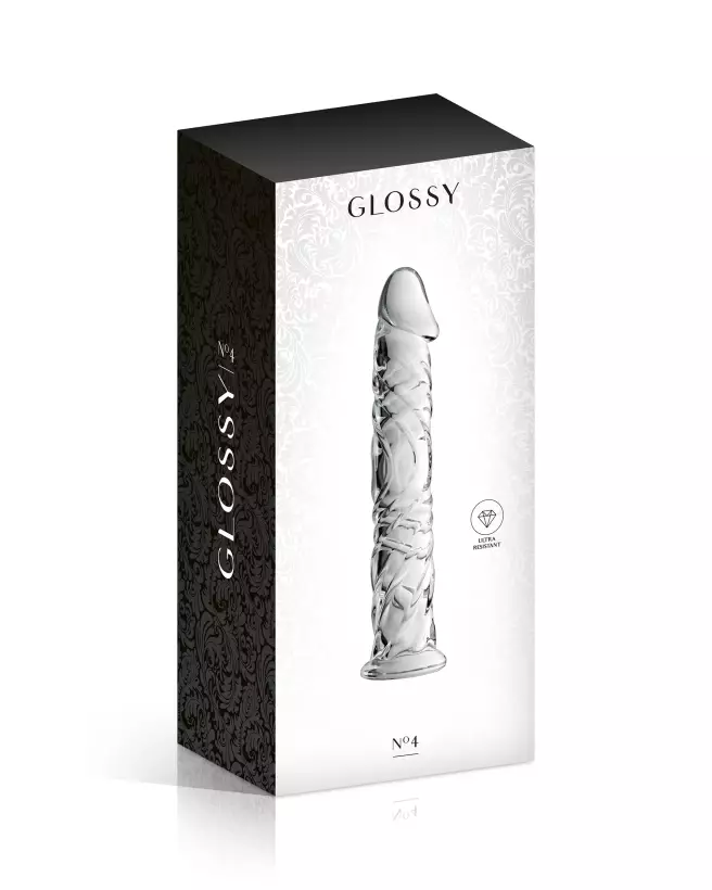 Glass Dildo 4 Clear Glossy Toys - Sextoy en Verre Élégant et Hygiénique-2