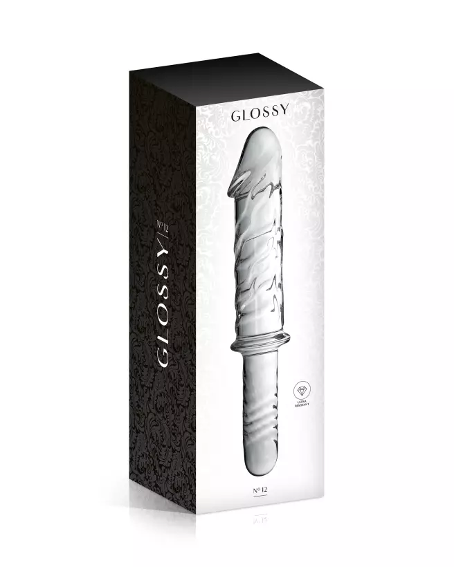Photo du Glass Dildo 12 Clear de Glossy Toys, sextoy en verre transparent et élégant-2