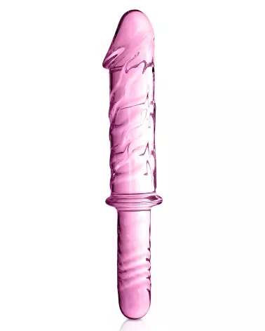 Glass Dildo 12 Pink par Glossy Toys, sextoy en verre de luxe pour plaisir élégant-1