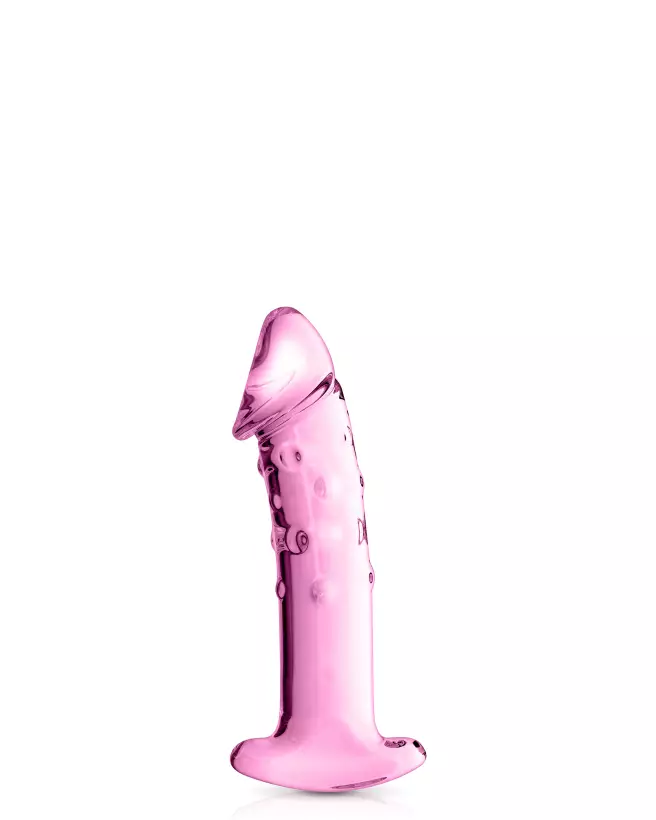 Photo du Glass Dildo 3 Pink par Glossy Toys, sextoy en verre élégant et ergonomique-1