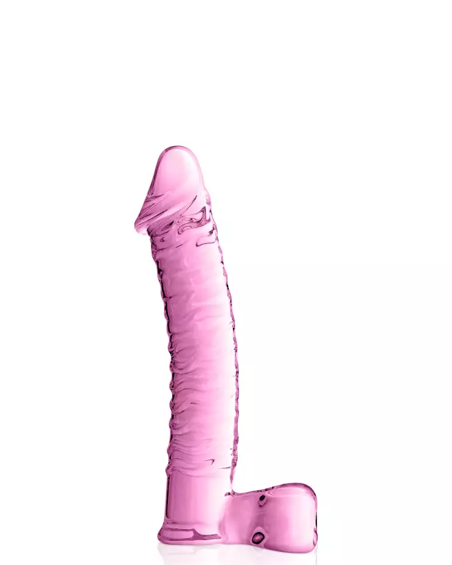 Dildo en verre rose GLASS DILDO 15 de Glossy Toys-1