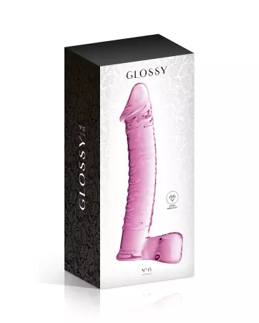 Dildo en verre rose GLASS DILDO 15 de Glossy Toys-2