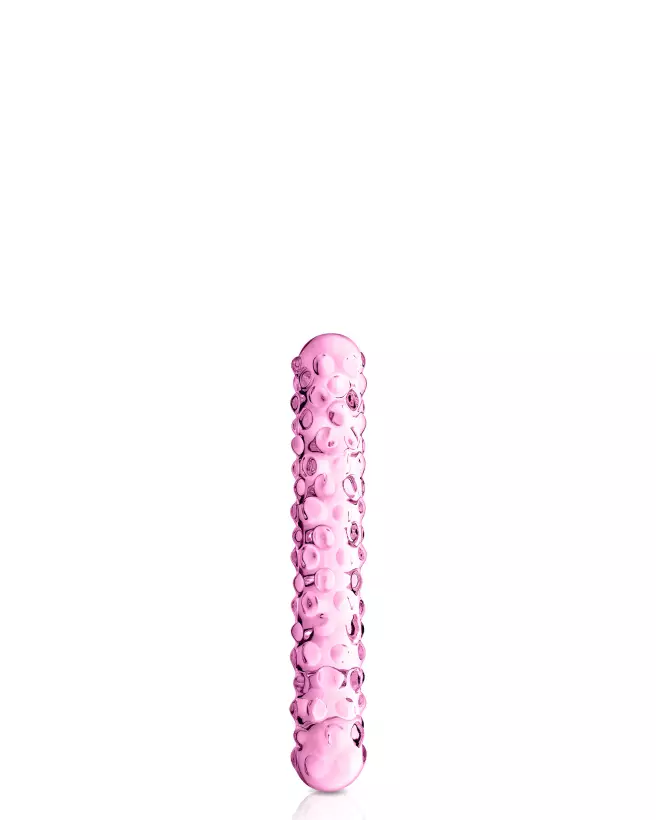 Glass Dildo 6 Pink Glossy Toys en verre haut de gamme-1