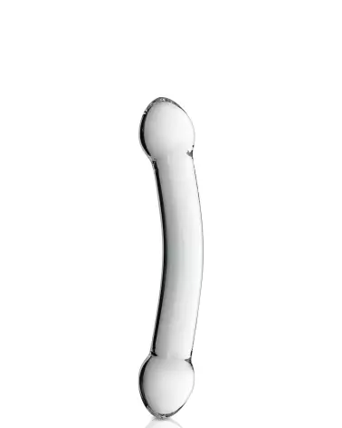 Dildo en verre transparent Glass Dildo 7 Clear de Glossy Toys-1