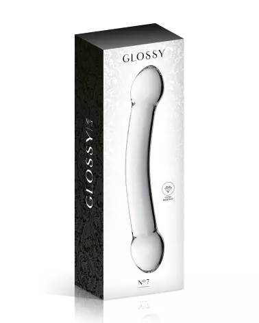 Dildo en verre transparent Glass Dildo 7 Clear de Glossy Toys-2