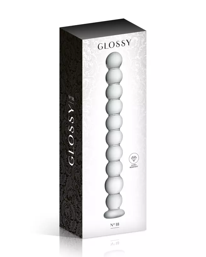 Glass Dildo 18 Clear de Glossy Toys - Sextoy en Verre Haut de Gamme-2