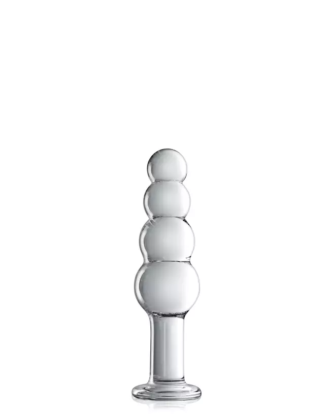Image du Glass Dildo 9 Clear de Glossy Toys, sextoy en verre transparent de qualité-1
