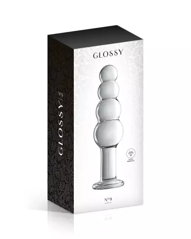 Image du Glass Dildo 9 Clear de Glossy Toys, sextoy en verre transparent de qualité-2