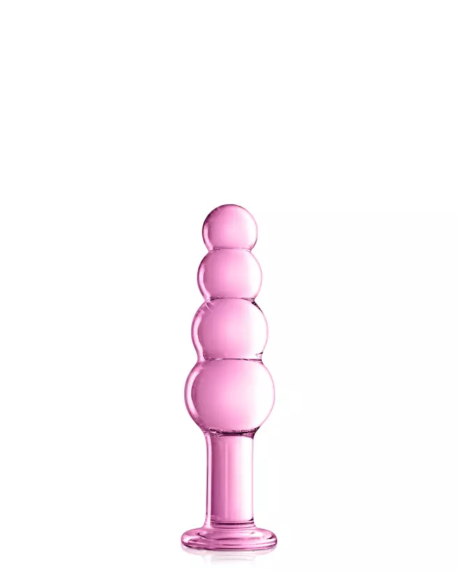Image du GLASS DILDO 9 Pink Glossy Toys, dildo en verre de luxe-1