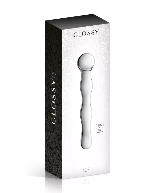 Glass Dildo 10 Glossy Toys en verre transparent haute qualité-2