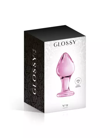 Image du GLASS PLUG 31 PINK de GLOSSY TOYS, sextoy en verre haut de gamme-2