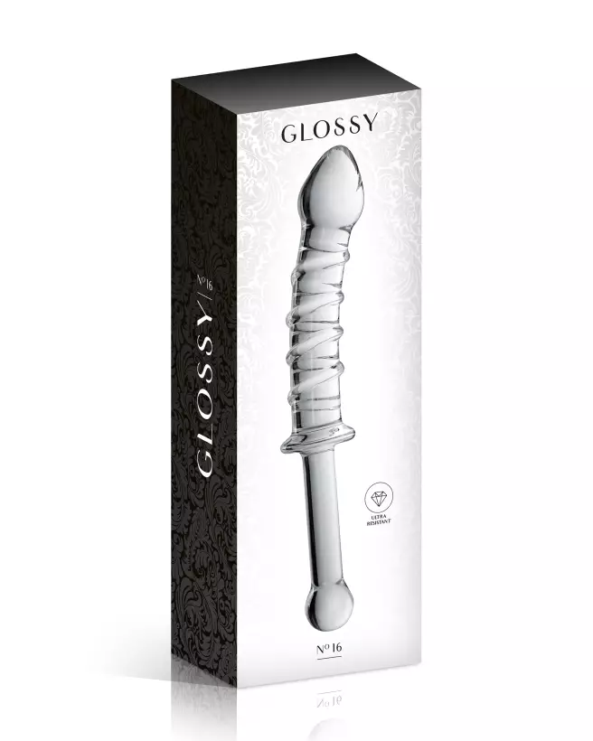 Image du GLASS DILDO 16 CLEAR de Glossy Toys, sextoy en verre haut de gamme-2