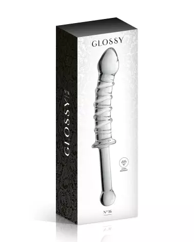 Image du GLASS DILDO 16 CLEAR de Glossy Toys, sextoy en verre haut de gamme-2