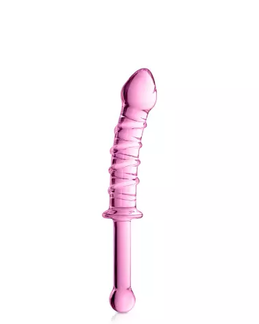 Glass Dildo 16 Pink de Glossy Toys en verre haut de gamme-1