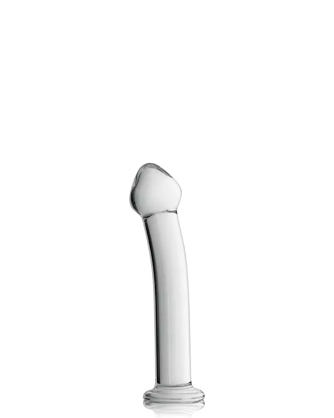 GLASS DILDO 14 en verre transparent par Glossy Toys pour plaisir élégant et durable-1