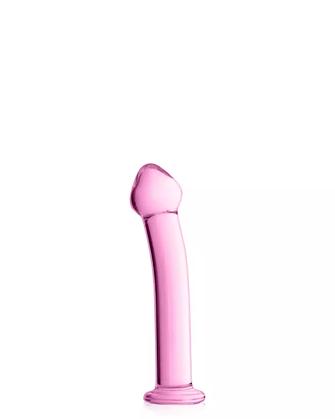 Image du GLASS DILDO 14 PINK de GLOSSY TOYS, sextoy en verre élégant-1