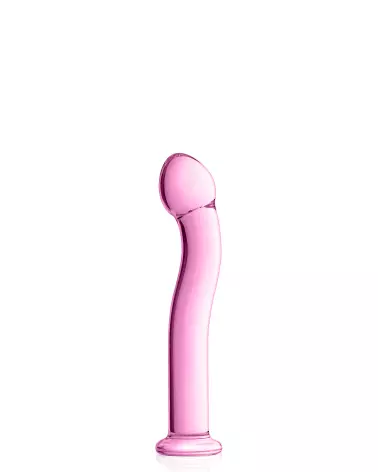 Dildo en verre rose GLOSSY TOYS modèle GLASS DILDO 27 PINK-1
