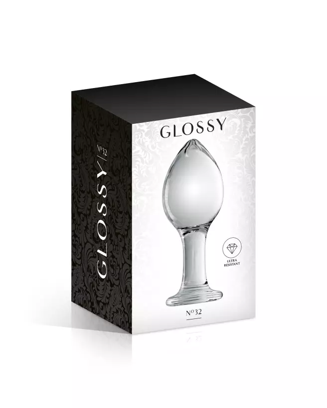 Glass Plug 32 Clear par Glossy Toys - Sextoy en Verre de Haute Qualité-2