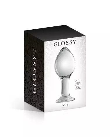 Glass Plug 32 Clear par Glossy Toys - Sextoy en Verre de Haute Qualité-2