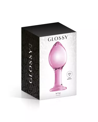 Image du GLASS PLUG 32 PINK de Glossy Toys, sextoy en verre haut de gamme-2