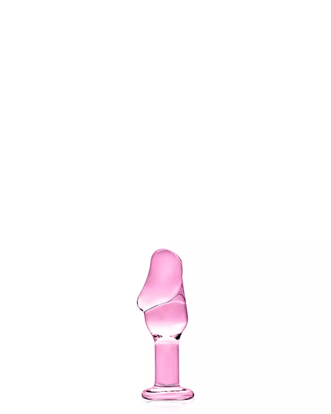 Sextoy en verre GLASS PLUG 24 PINK de Glossy Toys, design élégant et couleur rose-1