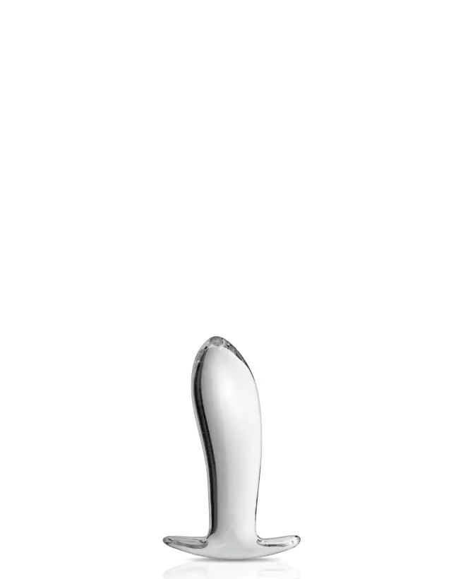 GLASS PLUG 20 CLEAR GLOSSY par Glossy Toys - Sextoy en Verre Haut de Gamme-1