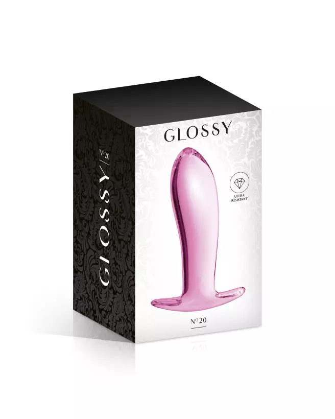 Plug en verre rose GLOSSY TOYS, sextoy élégant et sécuritaire-2