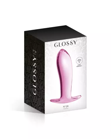 Plug en verre rose GLOSSY TOYS, sextoy élégant et sécuritaire-2