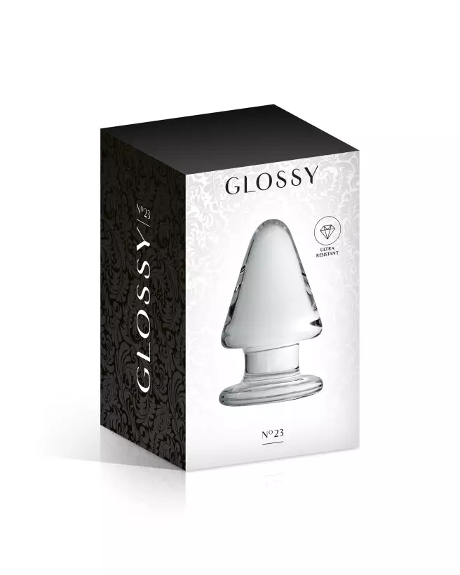Image du Glass Plug 23 Clear Glossy Toys en verre transparent de haute qualité-2