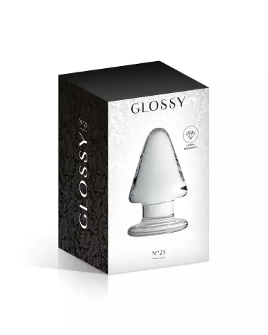 Image du Glass Plug 23 Clear Glossy Toys en verre transparent de haute qualité-2